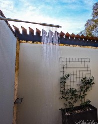 Our suite at The Louise sported this lovely outdoor shower, private but open to the elements, and a delight to enjoy. [1413]