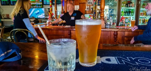 Beer and vodka on the drinks menu at the Cape Jervis Hotel. [0127]