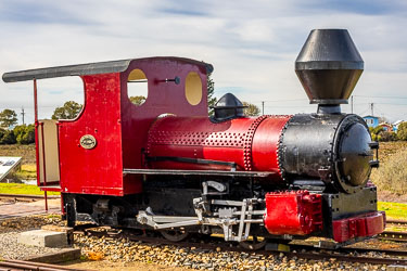 This cute loco engine looks as though it belongs in a sugar-cane farm somewhere up in North Queensland and indeed that is its history. Built by Fowler in Leeds UK in 1927, its employment was at the Racecourse Sugar Mill in Mackay, but was retired in 1965 when diesel took over. Thereafter, having been owned by various collectors, it found its way to Milang in 2021. The bid funnel is designed to stop sparks setting fire to sugar cane.