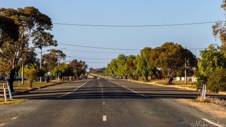 View of the empty and wide Cobb Highway as it passes through town. [2031]