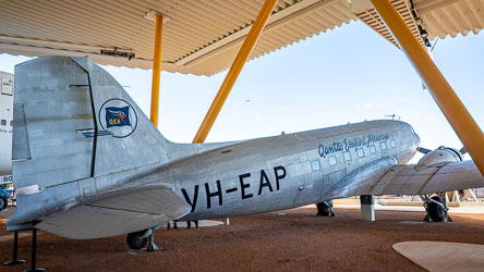 This DC-3, VH-EAP, after being retired by Qantas, was used by Bill Peach’s Australian Aircruises in the 1980's. [0984]
